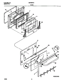 05 - Door parts for Frigidaire Range MEF368CGS1 from AppliancePartsPros.com