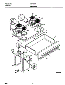04 - Top / Drawer parts for Frigidaire Range MEF402WFW1 from AppliancePartsPros.com
