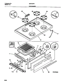 05 - Top / Drawer parts for Frigidaire Range MGF300PBDC from AppliancePartsPros.com