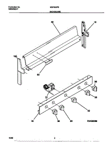 02 - Backguard parts for Frigidaire Range MGF300PBWE from AppliancePartsPros.com