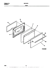06 - Door parts for Frigidaire Range MGF300PBWE from AppliancePartsPros.com