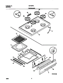 05 - Top / Drawer parts for Frigidaire Range MGF303PGDA from AppliancePartsPros.com