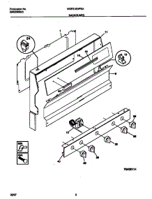 02 - Backguard parts for Frigidaire Range MGF316WFSA from AppliancePartsPros.com