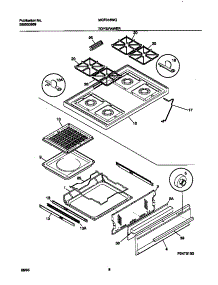 05 - Top / Drawer parts for Frigidaire Range MGF316WGSA from AppliancePartsPros.com