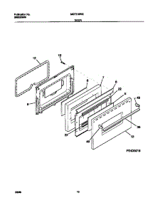 06 - Door parts for Frigidaire Range MGF316WGSA from AppliancePartsPros.com