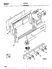 02 - Backguard parts for Frigidaire Range MGF333BEWB from AppliancePartsPros.com