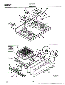 06 - Top / Drawer parts for Frigidaire Range MGF333BEWB from AppliancePartsPros.com