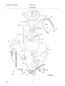11 - Motor / Tub parts for Frigidaire Washer Dryer Combo MEX731CFS0 from AppliancePartsPros.com