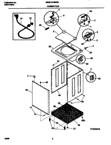 02 - Cabinet / Top parts for Frigidaire Washer MWX121REW3 from AppliancePartsPros.com
