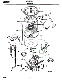 03 - Motor / Tub parts for Frigidaire Washer MWX121REW3 from AppliancePartsPros.com