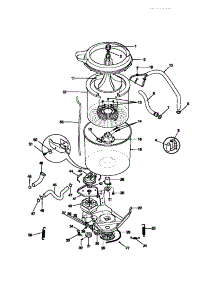 03 - Motor / Tub parts for Frigidaire Washer MWX233RBW2 from AppliancePartsPros.com