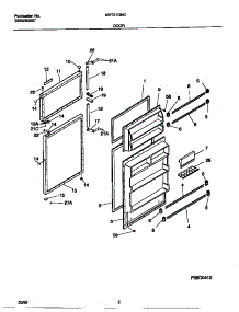 02 - Door parts for Frigidaire Refrigerator MRT21GNCW2 from AppliancePartsPros.com