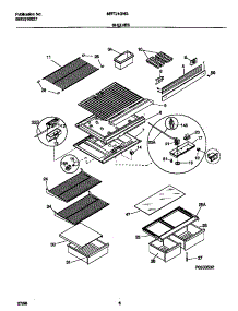04 - Shelves parts for Frigidaire Refrigerator MRT21GNGD0 from AppliancePartsPros.com