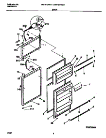 02 - Door parts for Frigidaire Refrigerator MRT21GNEW1 from AppliancePartsPros.com