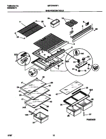 05 - Shelves / Controls parts for Frigidaire Refrigerator MRT21NREW1 from AppliancePartsPros.com