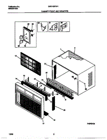 Universal / Multiflex (Frigidaire) Gibson Room Air Conditioner - 5995291605 Cabinet Front And Wrapper parts for Frigidaire Air Conditioner GAS185FSA1 from AppliancePartsPros.com