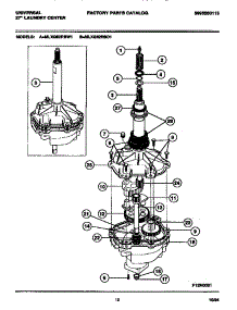 07 - Transmission parts for Frigidaire Washer Dryer Combo MLXG62RBD1 from AppliancePartsPros.com