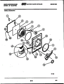 03 - Door Parts parts for Frigidaire Dryer DE150KDW3 from AppliancePartsPros.com