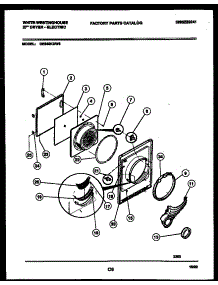 03 - Door Parts parts for Frigidaire Dryer DE640KDD6 from AppliancePartsPros.com