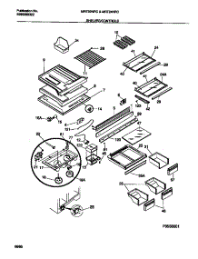 04 - Shelves / Controls parts for Frigidaire Refrigerator MRT22NRCW0 from AppliancePartsPros.com