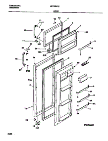 02 - Door parts for Frigidaire Refrigerator MRT24NRCW0 from AppliancePartsPros.com