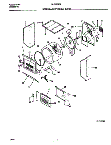 02 - Upper Cabinet / Drum / Heater parts for Frigidaire Washer Dryer Combo MLSG62RFD1 from AppliancePartsPros.com