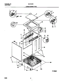 05 - Lower Cabinet / Top parts for Frigidaire Washer Dryer Combo MLXE42RED0 from AppliancePartsPros.com
