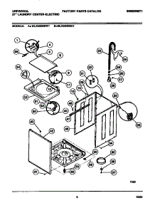 05 - Washer - Cabinet, Top Panel, Base parts for Frigidaire Washer Dryer Combo MLXE62RBW1 from AppliancePartsPros.com