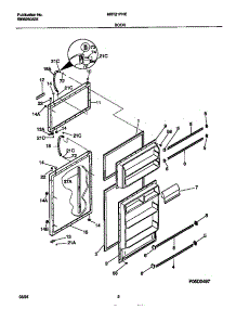 02 - Door parts for Frigidaire Refrigerator MRT21PNED0 from AppliancePartsPros.com