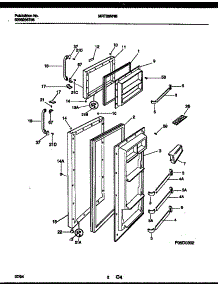 02 - Door Parts parts for Frigidaire Refrigerator MRT26NNBD1 from AppliancePartsPros.com
