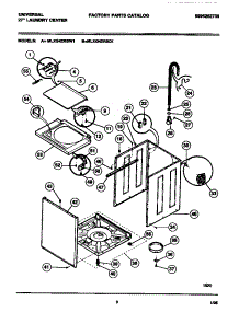 05 - Washer-Cabinet, Top Panel, Base parts for Frigidaire Washer Dryer Combo MLXG42RBW1 from AppliancePartsPros.com