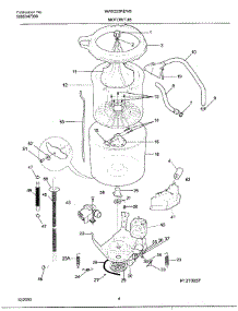 04 - Motor / Tub parts for Frigidaire Washer MWX223REW3 from AppliancePartsPros.com