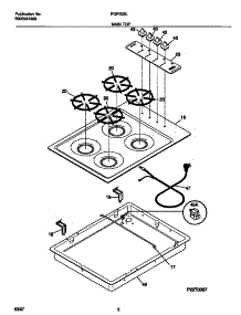 02 - Main Top parts for Frigidaire Cooktop PGP332LW3 from AppliancePartsPros.com