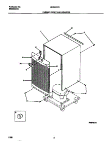 02 - Cabinet Front And Wrapper parts for Frigidaire Dehumidifier MDD30FW1 from AppliancePartsPros.com