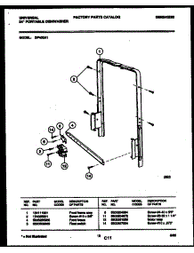 09 - Motor And Front Frame Assembly parts for Frigidaire Dishwasher DP400A1 from AppliancePartsPros.com