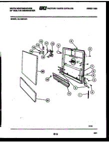 04 - Door Parts parts for Frigidaire Dishwasher SU150PXW1 from AppliancePartsPros.com