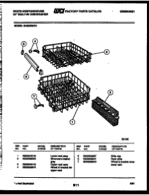 08 - Racks And Trays parts for Frigidaire Dishwasher SU220NXR1 from AppliancePartsPros.com