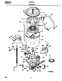 03 - Motor / Tub parts for Frigidaire Washer MWX433RED1 from AppliancePartsPros.com