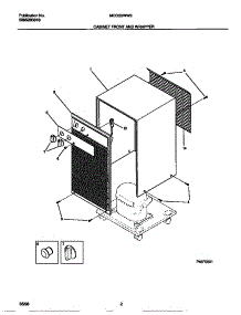 02 - Cabinet Front And Wrapper parts for Frigidaire Dehumidifier MDD50WW2 from AppliancePartsPros.com