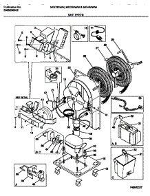 03 - Unit parts for Frigidaire Dehumidifier MDH50WW1 from AppliancePartsPros.com