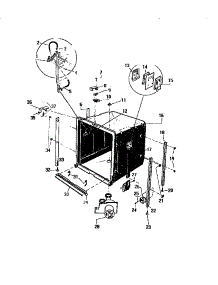 04 - Outer Tub parts for Frigidaire Dishwasher SC550DXW6 from AppliancePartsPros.com