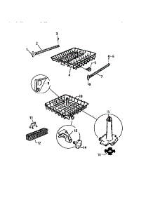 06 - Racks & Wash Tower parts for Frigidaire Dishwasher SC550DXW6 from AppliancePartsPros.com