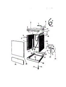 08 - Wrapper, Top, Valve & Base parts for Frigidaire Dishwasher SC550DXW6 from AppliancePartsPros.com