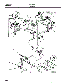 03 - Burner parts for Frigidaire Range MGF333SEWB from AppliancePartsPros.com