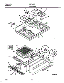 06 - Top / Drawer parts for Frigidaire Range MGF333SEWB from AppliancePartsPros.com
