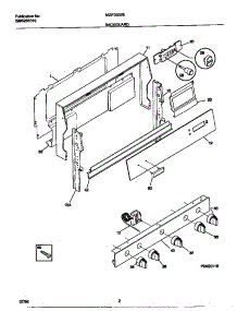 02 - Backguard parts for Frigidaire Range MGF333SEWC from AppliancePartsPros.com