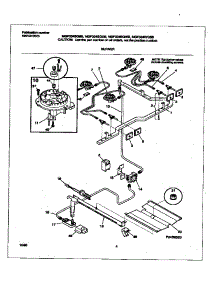 03 - Burner parts for Frigidaire Range MGF334BGBB from AppliancePartsPros.com