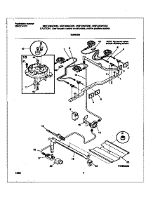 03 - Burner parts for Frigidaire Range MGF334BGDD from AppliancePartsPros.com