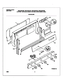 02 - Backguard parts for Frigidaire Range MGF334WGSB from AppliancePartsPros.com