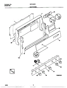 02 - Backguard parts for Frigidaire Range MGF345CESC from AppliancePartsPros.com